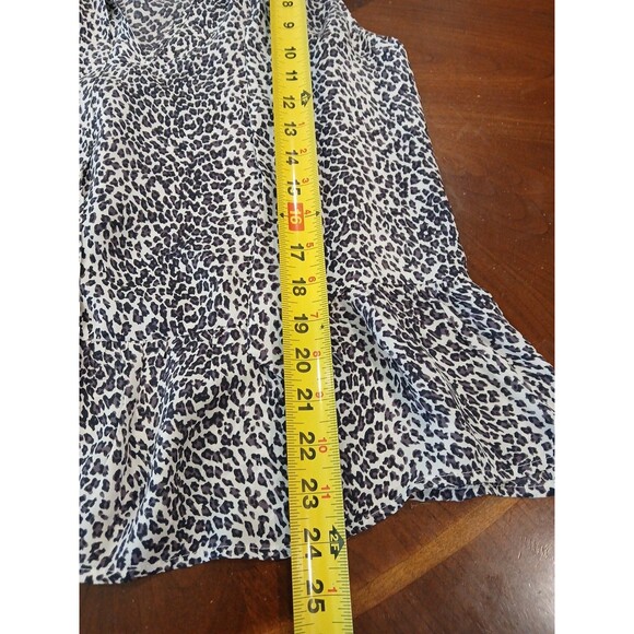 Joie Estero 100% Silk Tank Caviar Animal Print Tie Neck Size Small Top - Picture 11 of 12